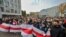 Студенти на мітингу проти результатів президентських виборів в Білорусі. Мінськ, 26 жовтня 2020 року