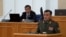 Замминистра обороны Эмомали Собирзода выступает в парламенте