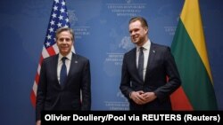 Державний секретар США Ентоні Блінкен та міністр закордонних справ Литви Ґабріелюс Ландсберґіс, архівне фото, 2022 рік