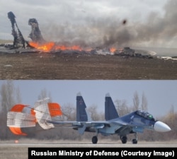 تصویر لاشه یک فروند سوخو-۳۰اِس اِم روسیه در نزدیکی اودسا در روز ۱۴ اسفند ۱۴۰۰