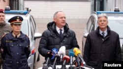 Глава МВД Австрии Герхард Карнер на пресс-конференции в Филлахе, 16 февраля 2025 г.