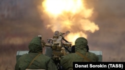 Rezerviștii ruși mobilizați în timpul unui antrenament de luptă la sfârșitul anului trecut.