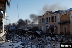 Cadru din orașul Bahmut, oraș în care, în ultimele săptămâni, s-au dus lupte grele.