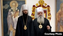 Vizita e mitropolitit rus, Antoni, më 11 janar në Maqedoninë e Veriut. Ai është takuar me kryetarin e Kishës Ortodokse Maqedonase, Stefanin.