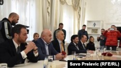 Foto e realizuar gjatë takimit të përfaqësuesve të shumicës parlamentare në Mal të Zi. 4 janar 2023.