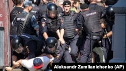 Задержания в центре Москвы