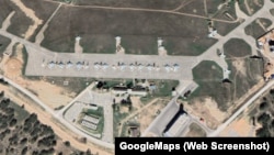 Російський військовий аеродром «Бельбек» в окупованому Севастополі, супутниковий знімок, архівне фото