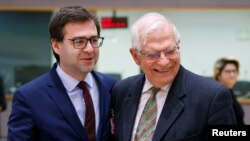 Nicu Popescu și Josep Borrell, Bruxelles, 21 martie 2022.