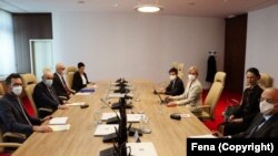 Sastanak ministra financija BiH Vjekoslava Bevande i delegacije MMF-a, Sarajevo, 24. mart 2022