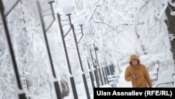 Зима в Бишкеке.