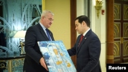 Міністр закордонних справ України Андрій Сибіга і держсекретар США Марко Рубіо під час зустрічі в Джидді, Саудівська Аравія, 11 березня 2025 року