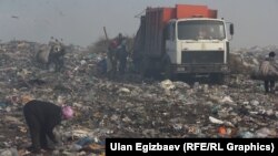 Мусорный полигон в Бишкеке. Архивное фото.