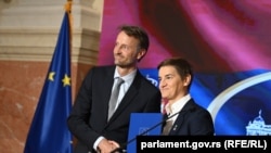 Андреас фон Бекерат и Ана Брнабиќ, Белград, Србија, 4 ноември 2025 година