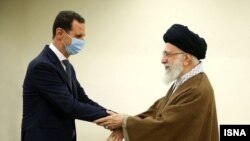 دیدار روز یکشنبه ۱۸ اردیبهشت بشار اسد، رئیس‌جمهوری سوریه، با آیت الله علی خامنه‌ای در تهران