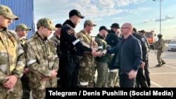 Первый заместитель главы администрации президента России Сергей Кириенко в оккупированном Мариуполе 