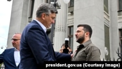 Архівне фото: Андрей Пленкович (ліворуч) зустрічається із Володимиром Зеленським у Києві, травень 2022 року