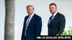 Donald Trump și Klaus Iohannis, la Washington, în vara anului trecut