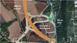 Az M85-ös gyorsforgalmi út Sopronnál