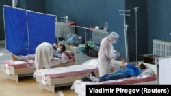 “Каргашалуу июль” айында Кыргызстанда уюштурулган стационарлардын бири. 16-июль, 2020-жыл.