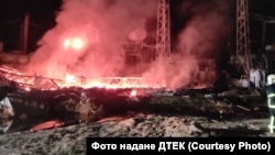 Наслідки обстрілу одного з об'єктів компанії ДТЕК, фото ілюстративне