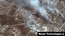 Мариупол шаары спутниктен тартылган сүрөттө. 13-апрель, 2022-жыл