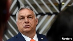 A magyar kormányfő Brüsszelben, 2021. június 24-én.