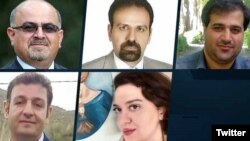 از بالا سمت راست: مهدی محمودیان، مصطفی نیلی، آرش کیخسروی، مریم افرافراز و محمدرضا فقیهی