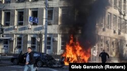 Киевге урулган ракеталык сокку. 10-октябрь, 2022-жыл.
