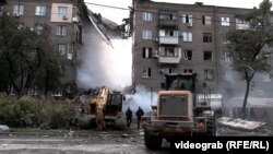 Napad dronom na zgradu u Kijevu (arhiva)