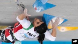 Iranian climber Elnaz Rekabi competed without a head scarf at a competition in Seoul. 