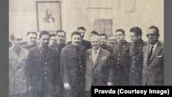 3 Iulie 1962. N. Hrusciov primește la Kremlin vizita delegației militare cubaneze, in frunte cu Raul Castro, ministrul forțelor revoluționare al Republicii Cuba.