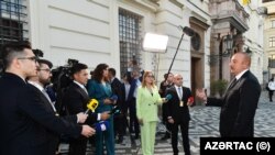 Predsjednik Azerbejdžana Ilham Aliyev u Pragu, Češka, 6. oktobar 2022. 