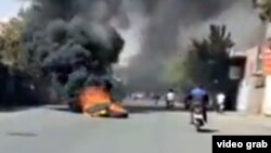 Jedan od rijetkih dostupnih snimaka sa protesta u Iranu, Isfahan, septembar 2022.