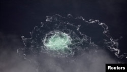 Pamje nga zona ku është dëmtuar gazsjellësi Rrjedha Veriore 1.