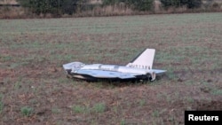 Пошкоджений дрон, виявлений в польському селі Чоснувка 10 вересня 2025 року