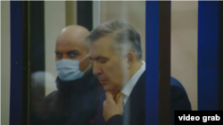 Михаил Саакашвили в зале суда (архивное фото)