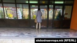 Grevë në një shkollë fillore në Shkup. Prill, 2022.