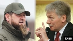 Рамзан Кадиров (л) і Дмитро Пєсков, фотоколаж