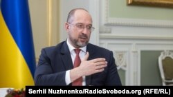 Прем’єр-міністр України Денис Шмигаль під час інтерв'ю Радіо Свобода
