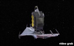 تصویر شبیه‌سازی تلسکوپ فضایی جیمز وب