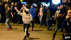 Протести у столиці Македонії Скоп'є. 14 квітня 2016 року