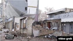 Зруйнована російська база на в'їзді до Херсону