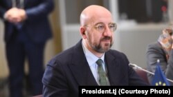 ევროპული საბჭოს პრეზიდენტი შარლ მიშელი ყაზახეთში. ასტანა. 27 ოქტომბერი, 2022 წელი