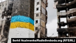 Бородянка, містечко під Києвом, майже повністю знищене російськими загарбниками. 8 квітня 2022 року