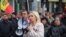 Депутат от партии „Шор” Марина Таубер на протесте, Кишинев, октябрь 2022 