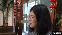 Blogerița Zhang Zhan într-o fotografie din mai 2020. A fost arestată în decembrie sub acuzația că ar fi stârnit scandal.