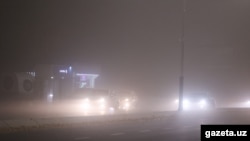 Ноябрдагы чаңдуу бороондо тартылган сүрөт. 