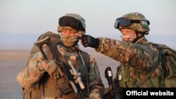 Өзбекстан менен Казакстандын аскерлери. 