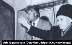 Octavian Udriște alături de Nicolae Ceaușescu în decembrie 1977.