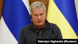 Президент Фінляндії Саулі Нііністьо у Києві, січень 2023 року